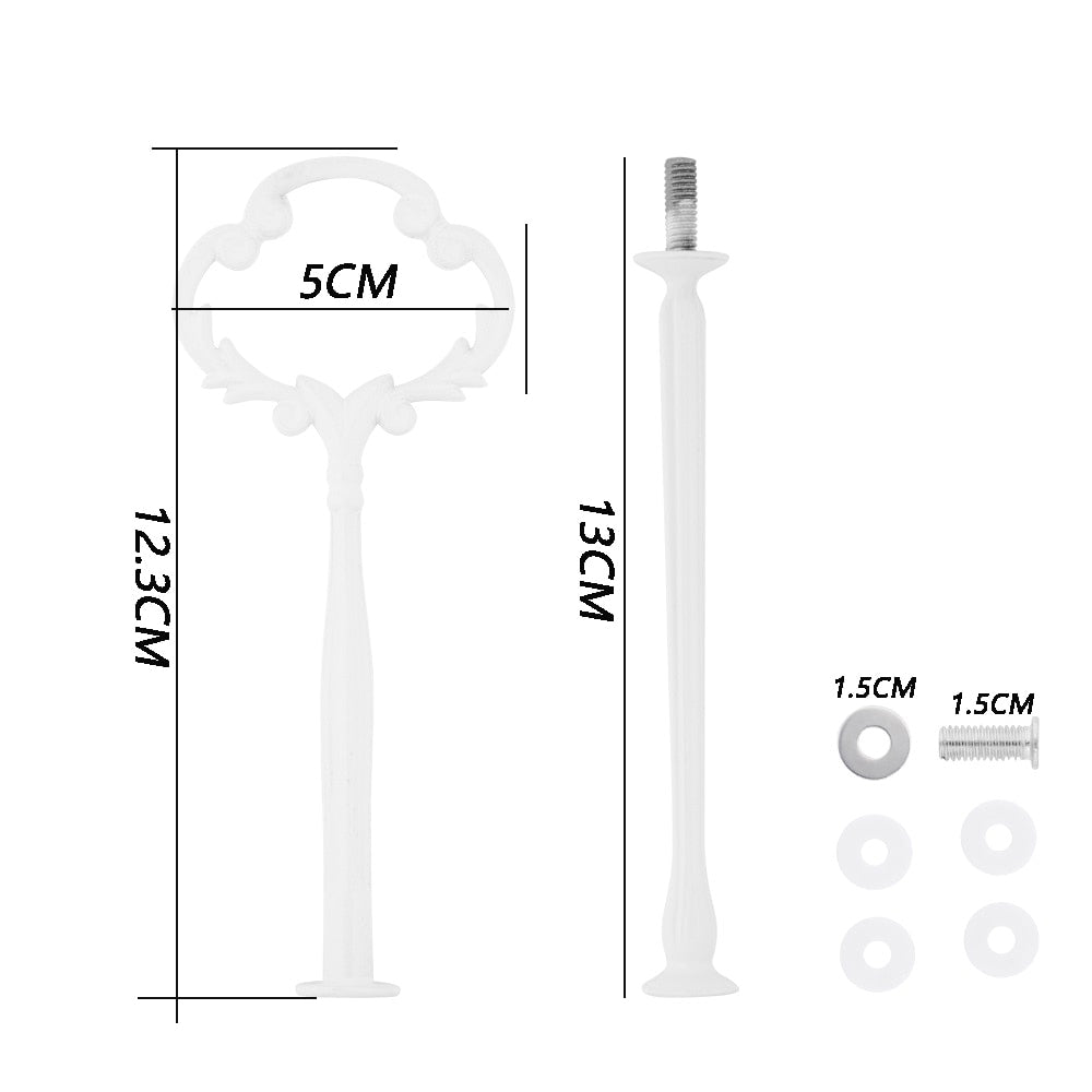 2 Tier Cake Stand Handle Sets Resin