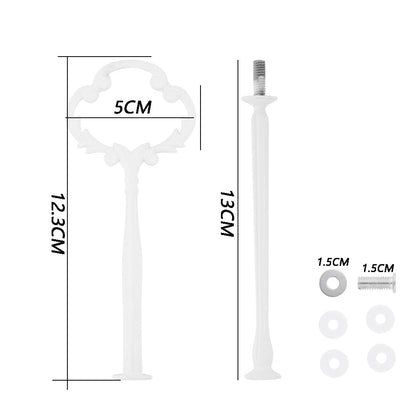 2 Tier Cake Stand Handle Sets Resin