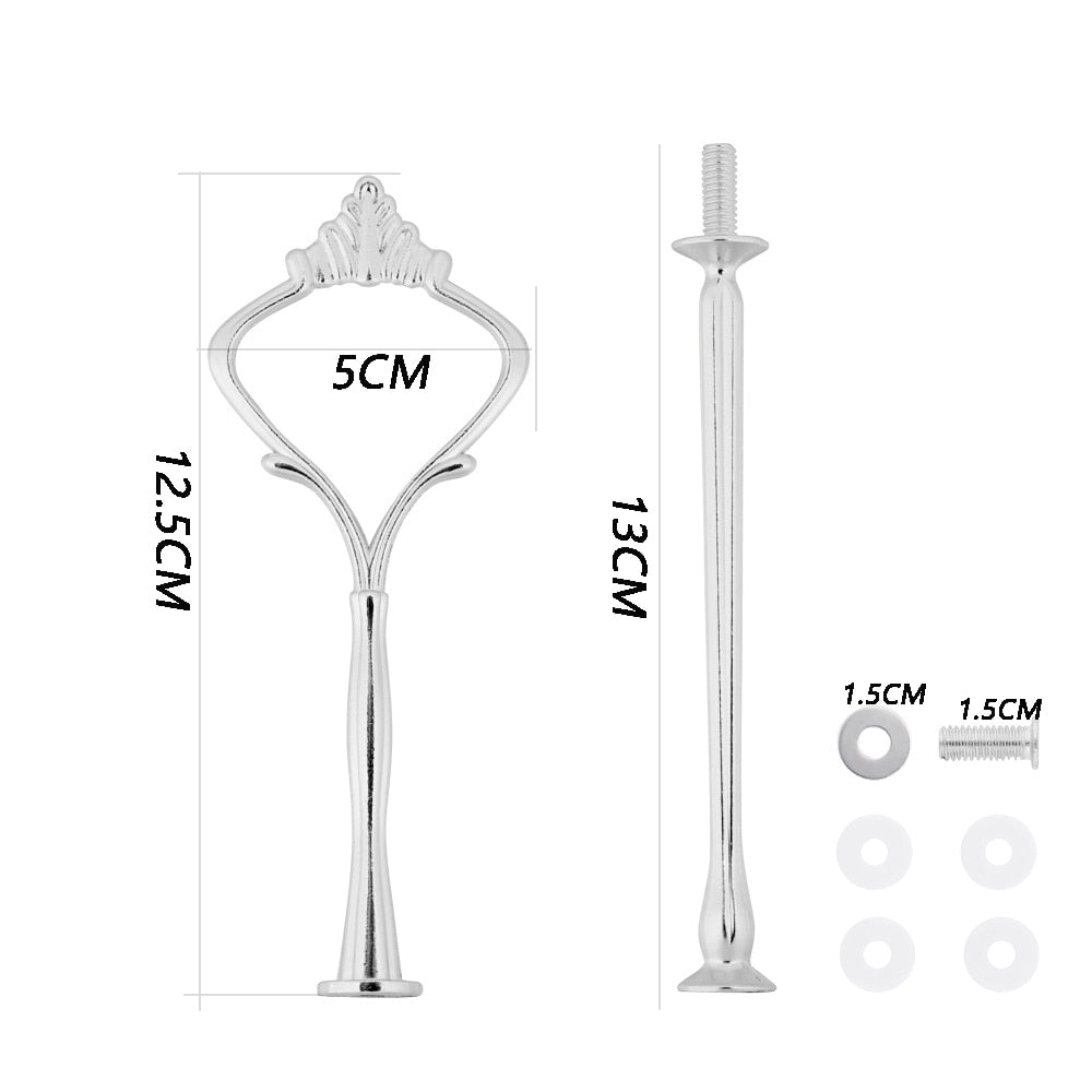 2 Tier Cake Stand Handle Sets Resin