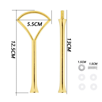 2 Tier Cake Stand Handle Sets Resin