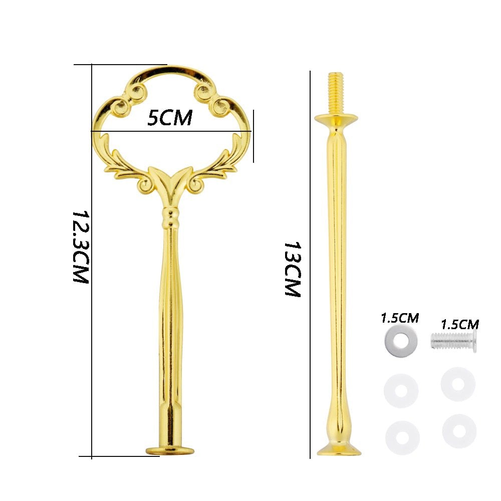 2 Tier Cake Stand Handle Sets Resin