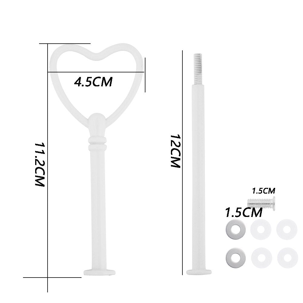 2 Tier Cake Stand Handle Sets Resin