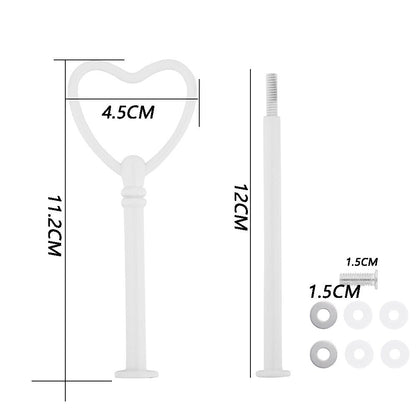 2 Tier Cake Stand Handle Sets Resin