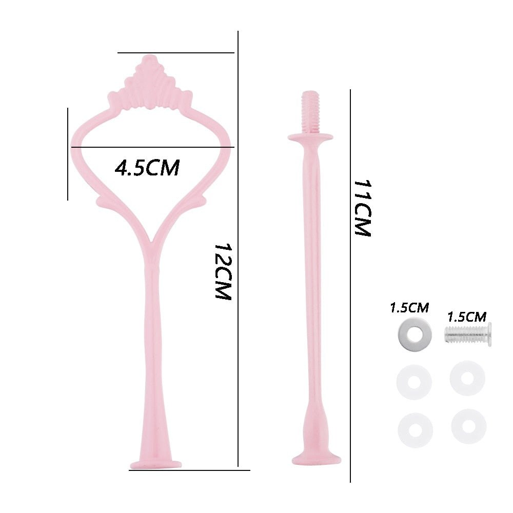2 Tier Cake Stand Handle Sets Resin