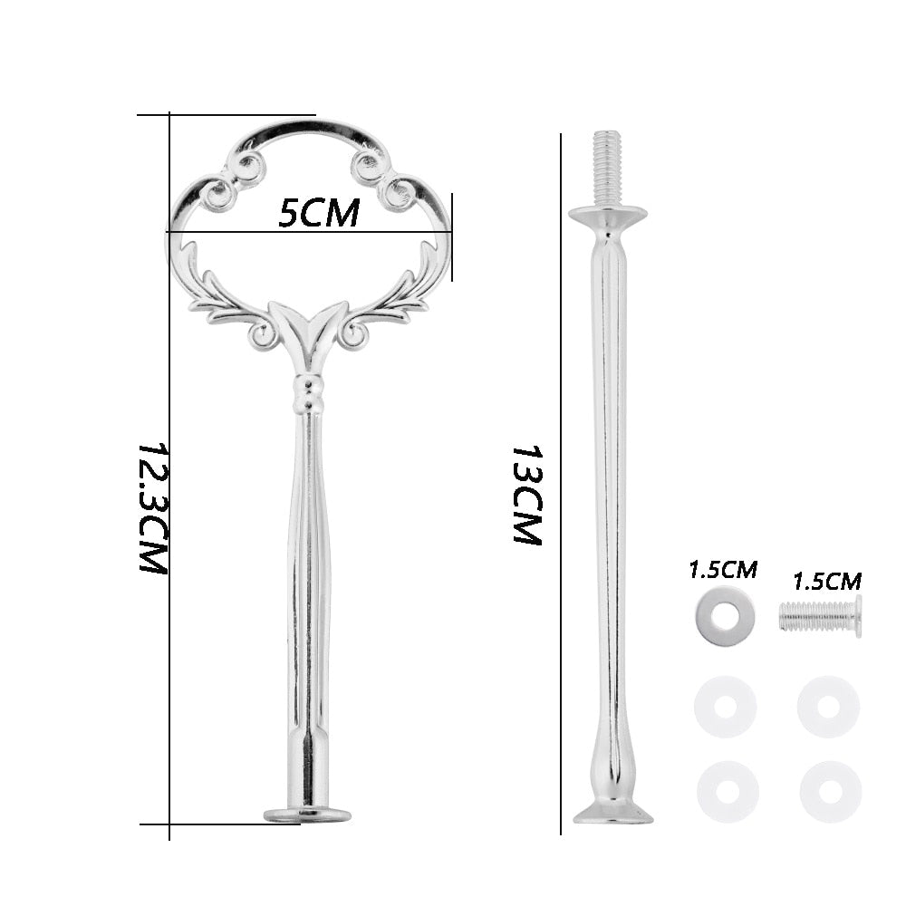 2 Tier Cake Stand Handle Sets Resin