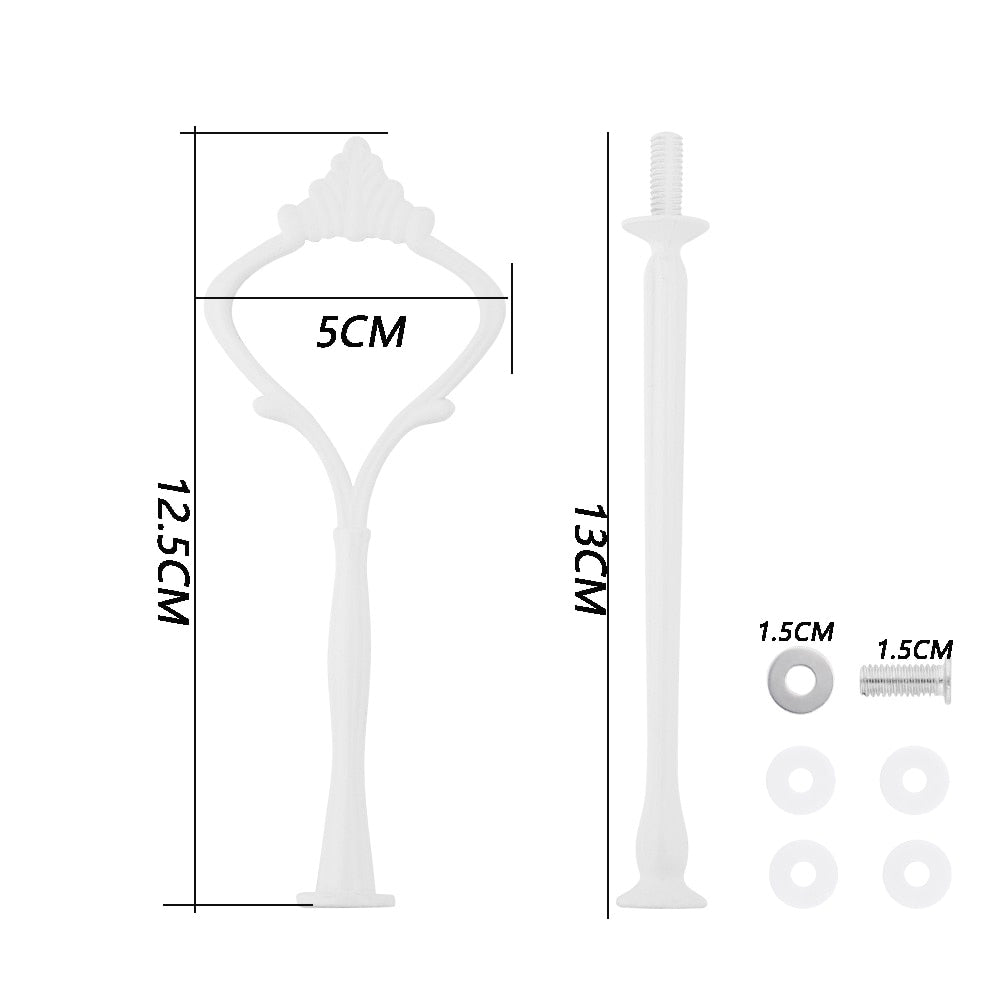 2 Tier Cake Stand Handle Sets Resin