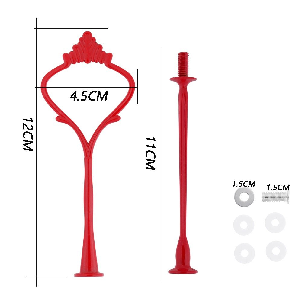 2 Tier Cake Stand Handle Sets Resin