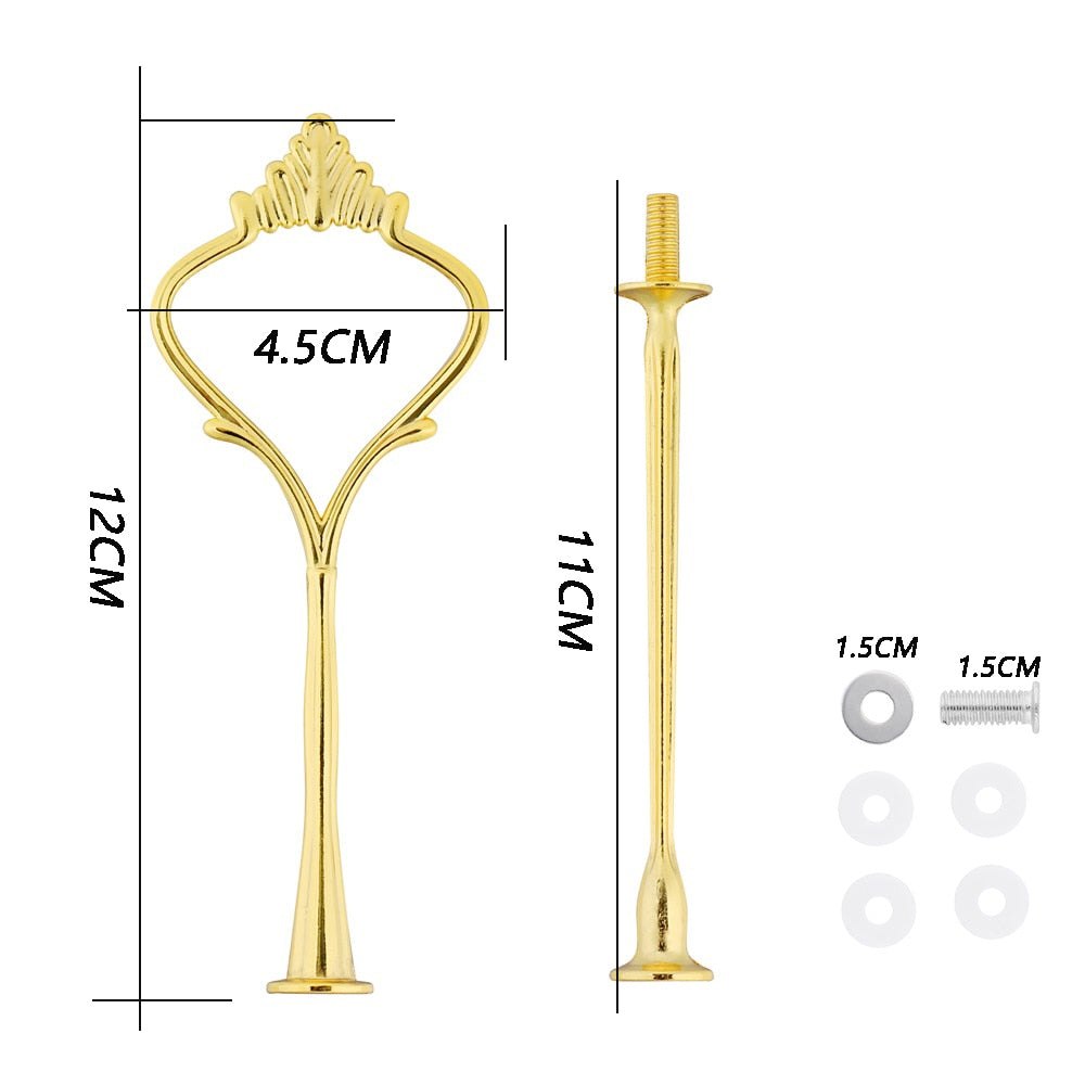 2 Tier Cake Stand Handle Sets Resin