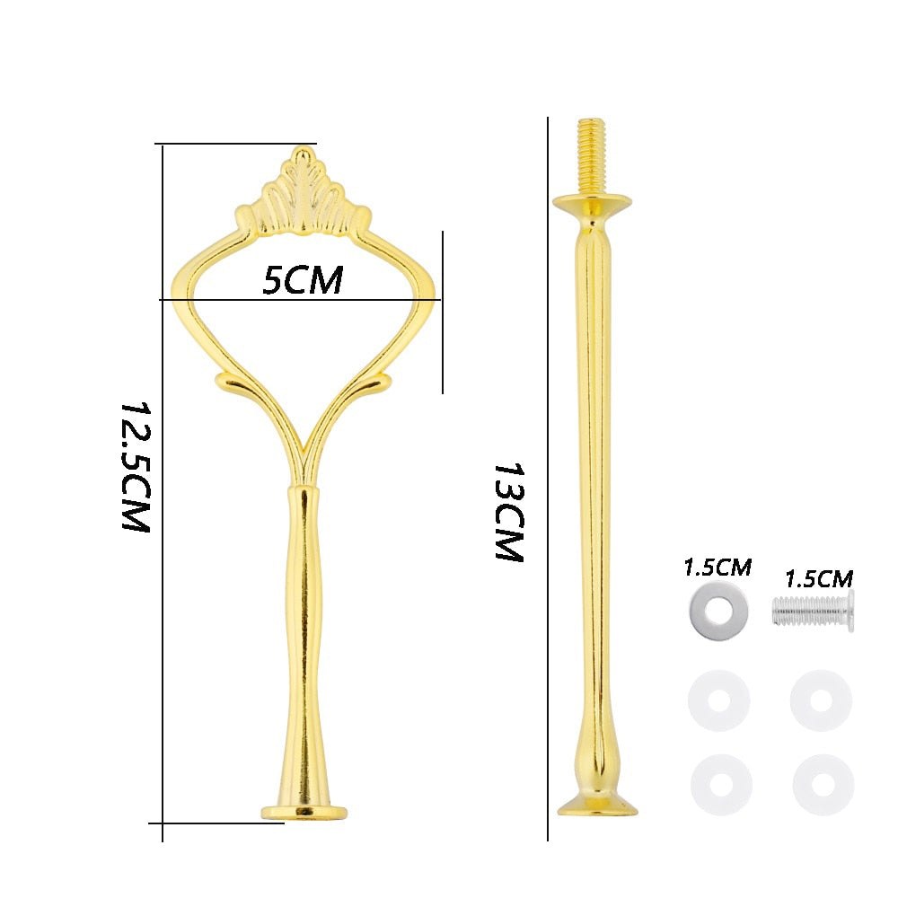 2 Tier Cake Stand Handle Sets Resin