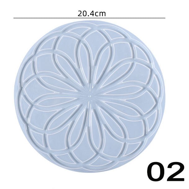 cm Round Silicone Mandala Coaster Mould Resin Moulds
