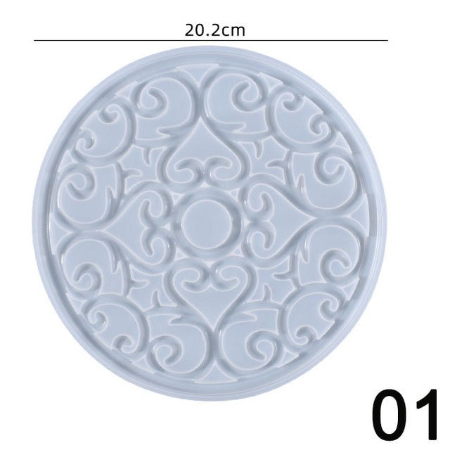 cm Round Silicone Mandala Coaster Mould Resin Moulds