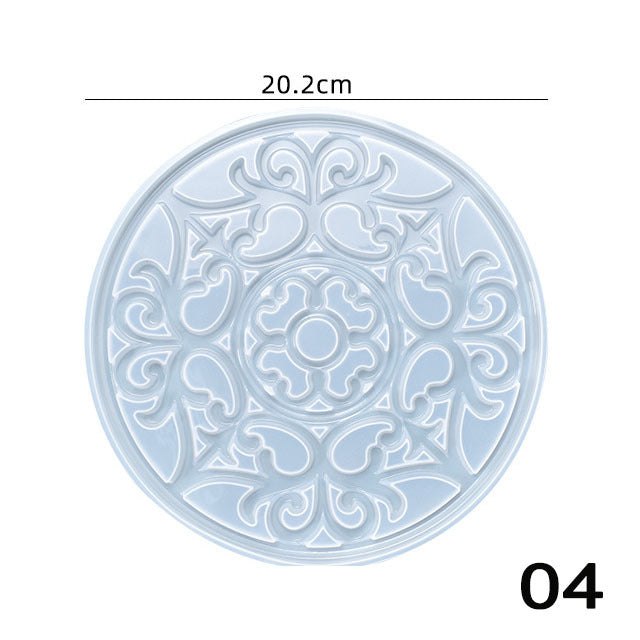 cm Round Silicone Mandala Coaster Mould Resin Moulds