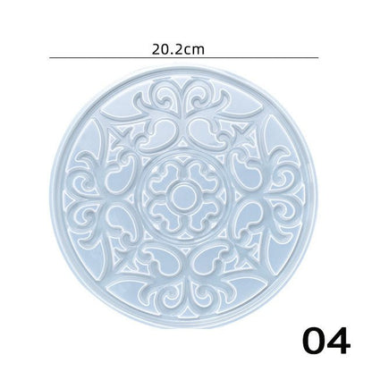 cm Round Silicone Mandala Coaster Mould Resin Moulds