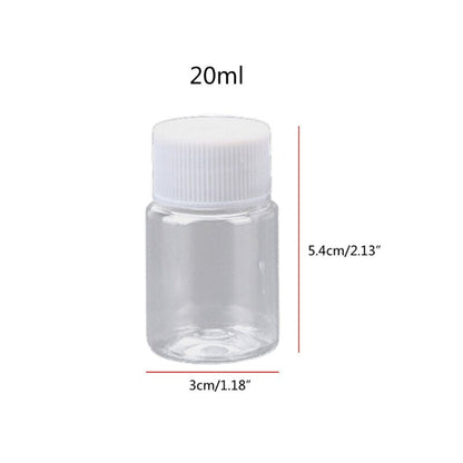 20ml Refillable Container Bottle with Top Cap x 10 Resin