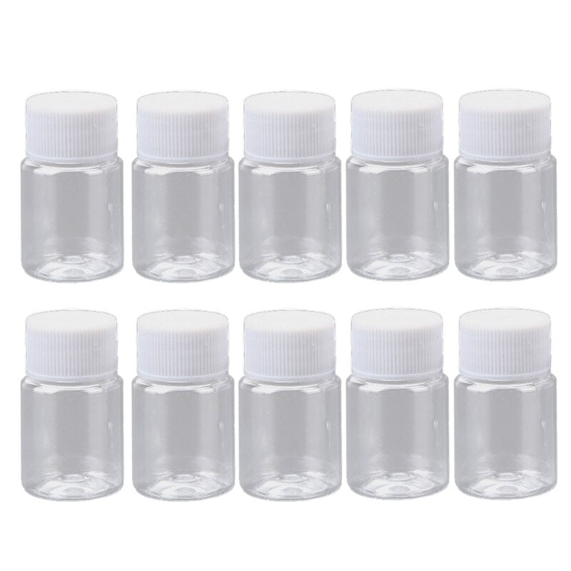 20ml Refillable Container Bottle with Top Cap x 10 Resin