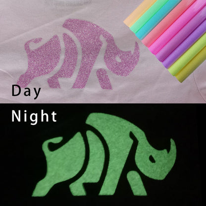 cm Glow Dark Glitter Heat Transfer Vinyl 