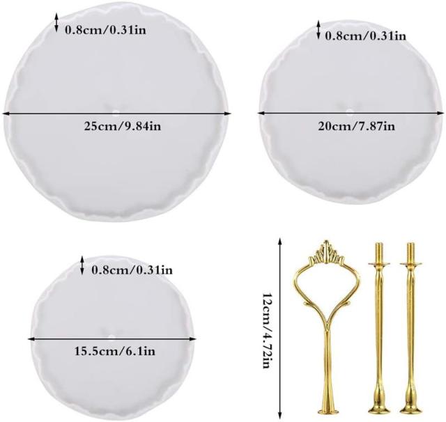 Layer Cupcake Stand Silicone Epoxy Mould Kit Resin Moulds