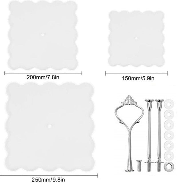 Layer Cupcake Stand Silicone Epoxy Mould Kit Resin Moulds