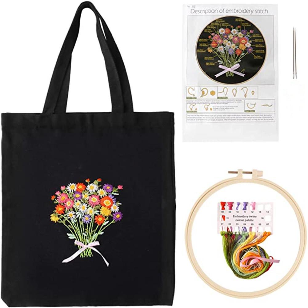 3 pack Canvas Bag Embroidery Starters Kits