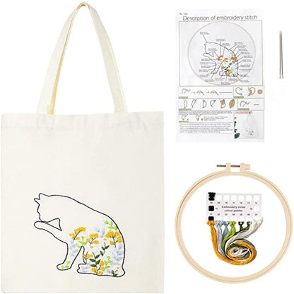 3 pack Canvas Bag Embroidery Starters Kits