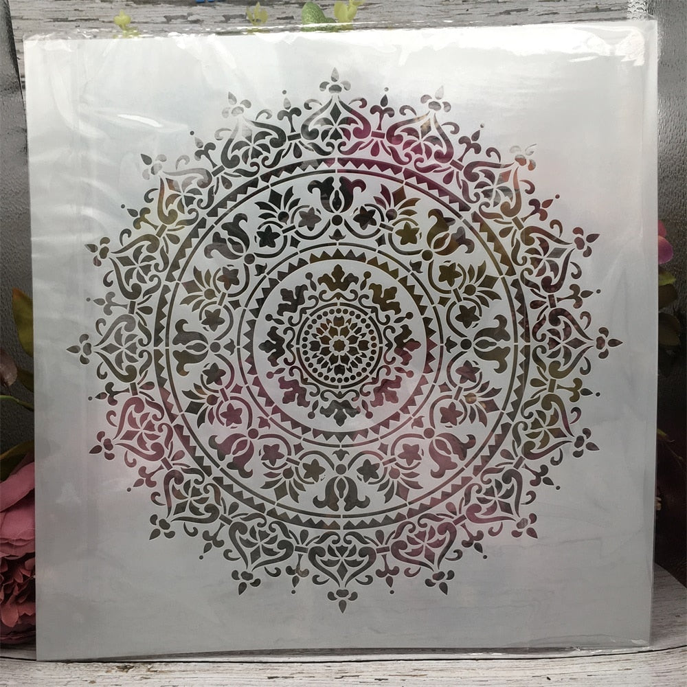 30 x 30cm Classic Geometry Mandala Stencils - 4 Pack