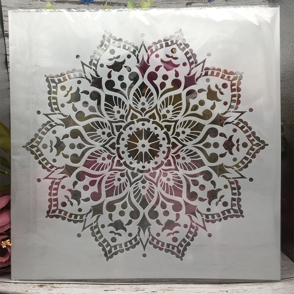 30 x 30cm Classic Geometry Mandala Stencils - 4 Pack