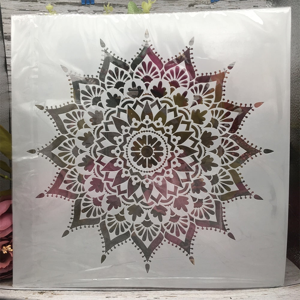 30 x 30cm Classic Geometry Mandala Stencils - 4 Pack