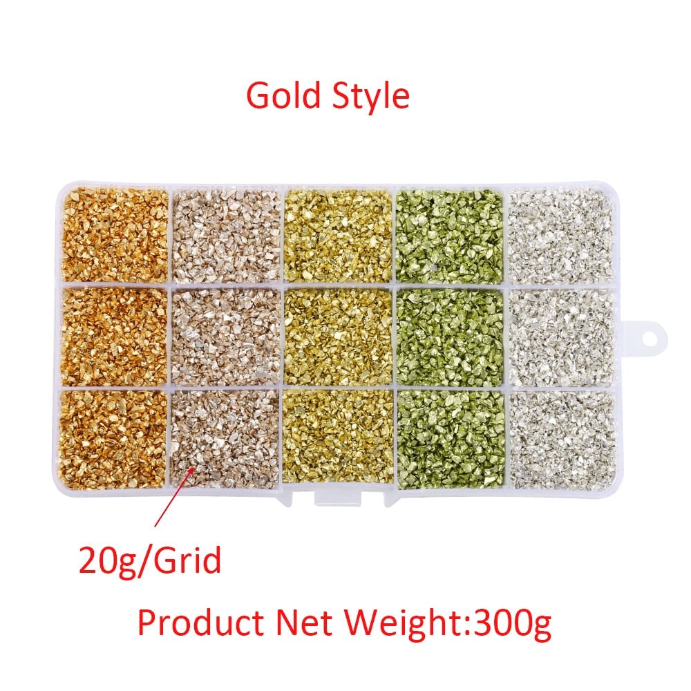 300gms 15 Grid/Box Crushed Stones Mix Ins resin