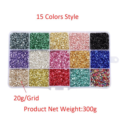 300gms 15 Grid/Box Crushed Stones Mix Ins resin