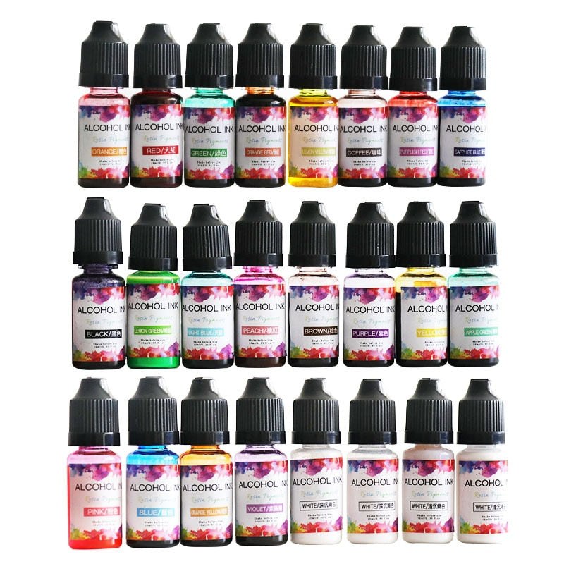 3D Blooming Fluid Alcohol Ink - 24 Bottle Set Resin