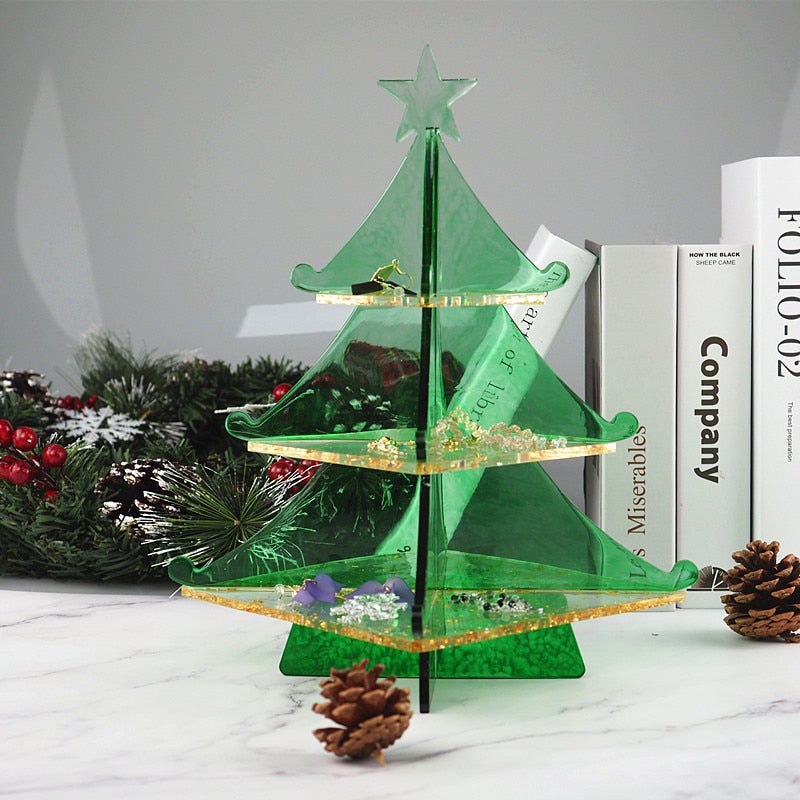 Christmas Tree Storage Shelf Silicone Mould Resin