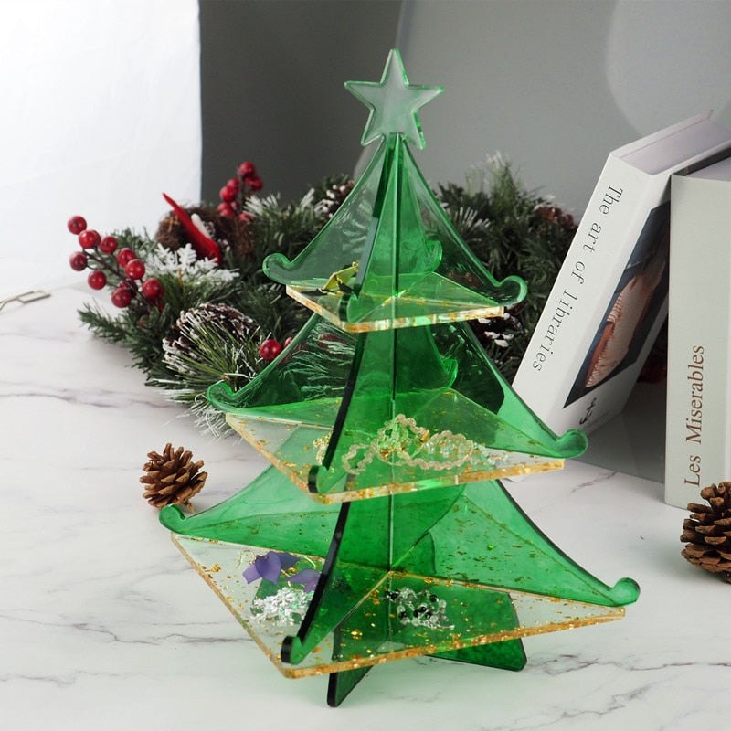 Christmas Tree Storage Shelf Silicone Mould Resin