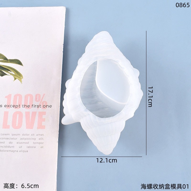 3D Conch Shell Resin Casting Silicone Mould Trinket Soap Dish 