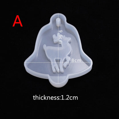 3D Epoxy Resin Hanging Christmas Tree Ornament Pendant Silicone Mould Resin Mould