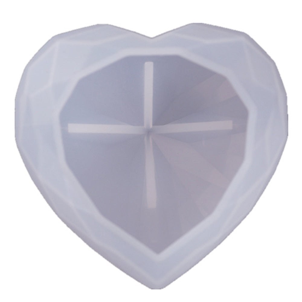 3D Faceted Heart Flower Preservation Epoxy Resin Silicone Mould Resin Moulds