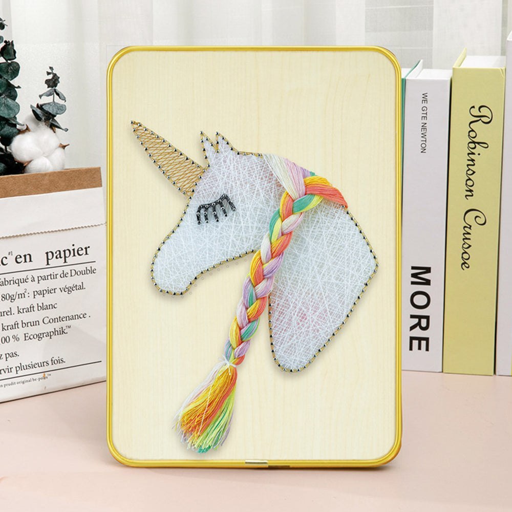 3D String Art Kit - White Unicorn Art Kit