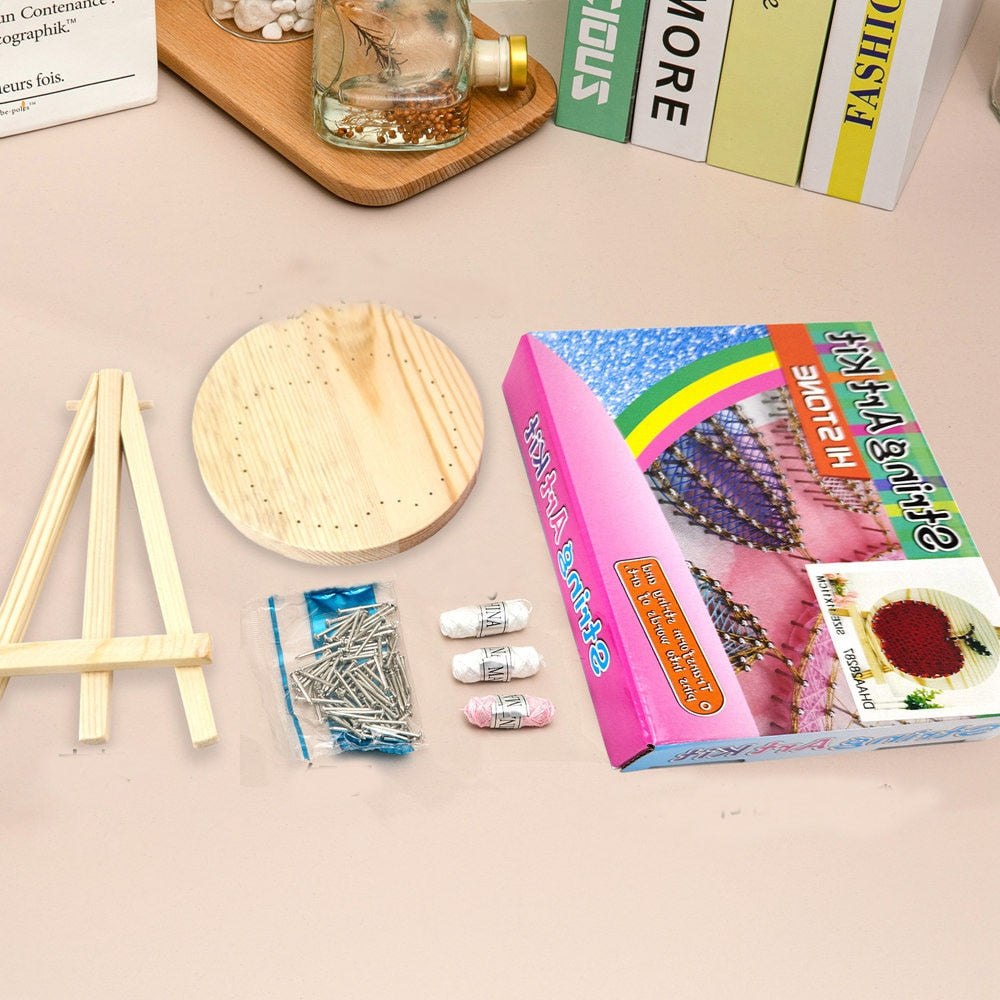3D String Art Kit With BONUS Mini Easel Stand - Gold Yellow Star