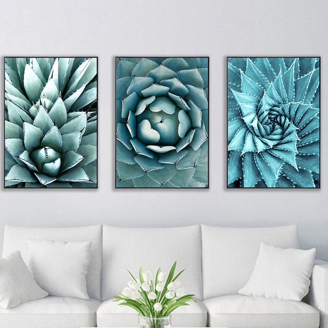 3PC Bundle Paint By Numbers - Abstract Succulents 