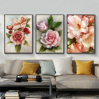 3PC Bundle Paint By Numbers - Vintage Florals 