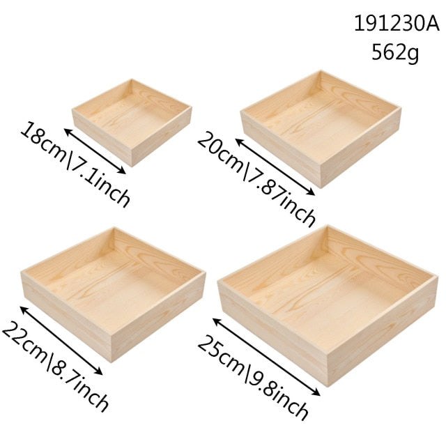 Pack Nestled Wood Organiser Tray Storage Box Blanks