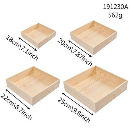 Pack Nestled Wood Organiser Tray Storage Box Blanks
