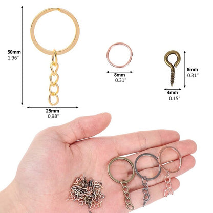 450PCS Key Ring Hardware Set Resin