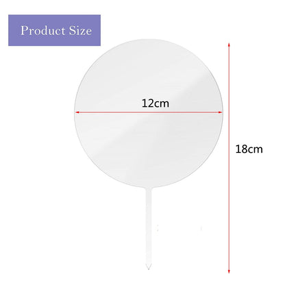 10pcs Blank Circle Acrylic Cake Toppers Blanks