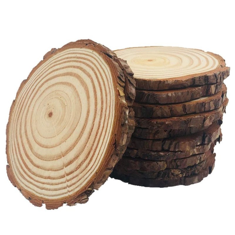 22cm Natural Unfinished Round Wood Blank Blanks