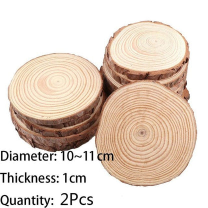 22cm Natural Unfinished Round Wood Blank Blanks