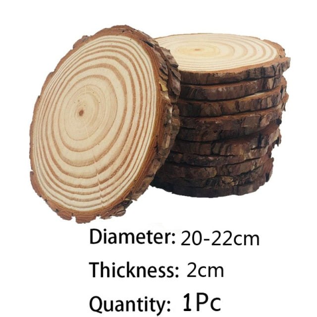 22cm Natural Unfinished Round Wood Blank Blanks