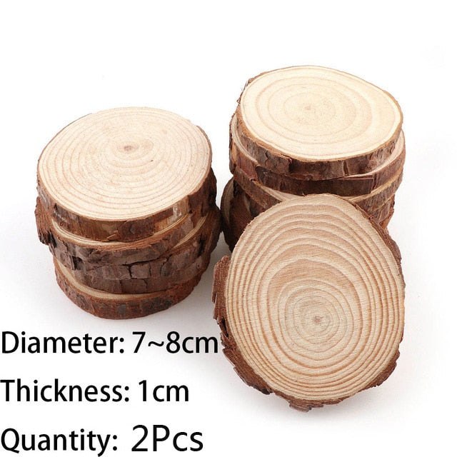 22cm Natural Unfinished Round Wood Blank Blanks