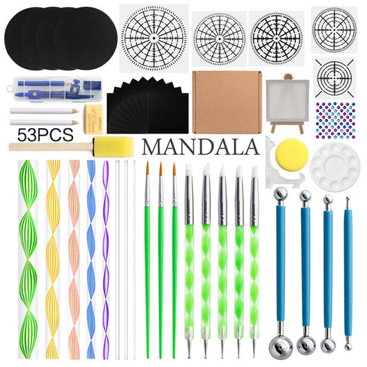 53pcs Mandala Dotting Tools Set Art Kit