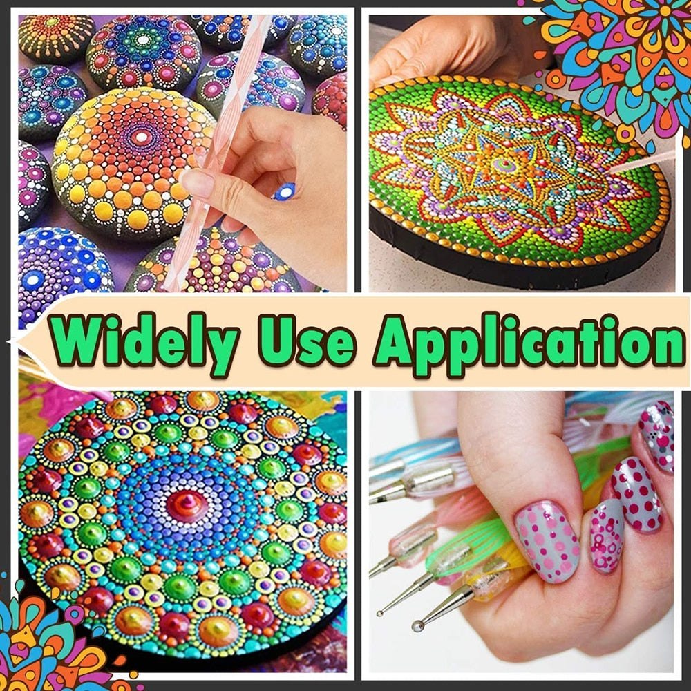 60pcs Mandala Dotting Tools Box Set Art Kit