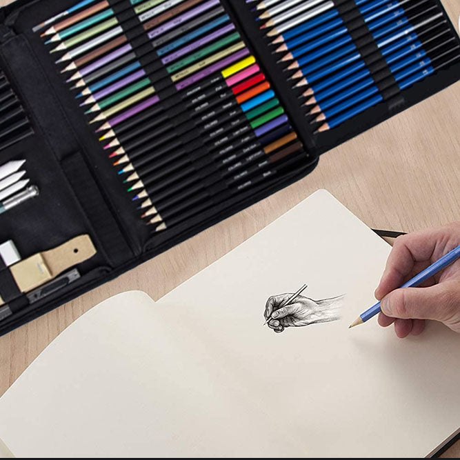 72pcs Professional Drawing Artist Kit Set Pencils and Sketch Charcoal Art Tools Home & Garden > Hobbies